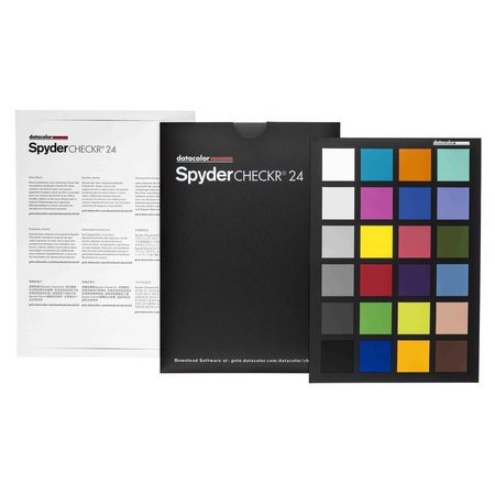 DATACOLOR SPYDER CHECKR 24 Color Calibration Chart, 24 Targets, Grey Scale, Portable, Multi-Camera Compatible SCK200